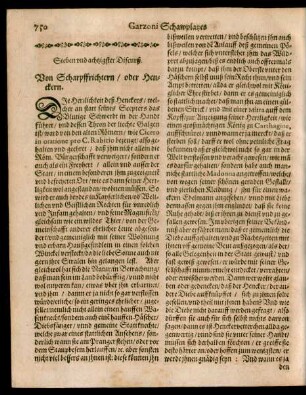 Sieben und achtzigster Discurß. Von Scharpffrichtern/ oder Henckern.