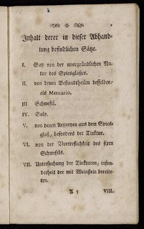 Inhalt derer in dieser Abhandlung befindlichen Sätze.