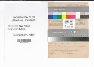 Entnazifizierung Adolf Gronenborn , geb. 09.02.1889 (Polizeibeamter)