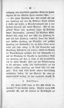 d. Schifffahrt.