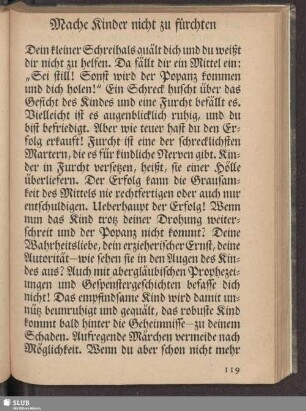Mache Kinder nicht zu fürchten