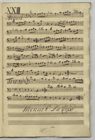 23. Anonymus, Menuette, F-Dur