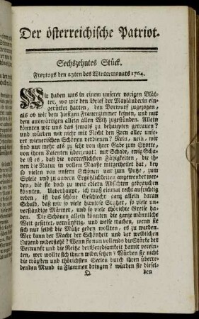 Sechszehntes Stück. - Neunzehntes und zwanzigstes Stück.