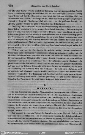 II. Botanik.