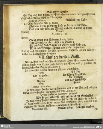 VII. Auff der breiten Gasse