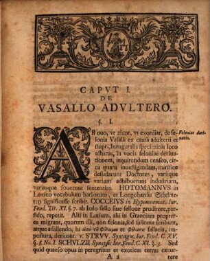 Specimen inaug. iur. sistens argumentum de felonia vasalli ex causa adulterii et stupri