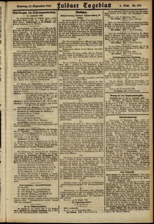 Zweite Ausgabe vom Samstag, den 25. September 1920.