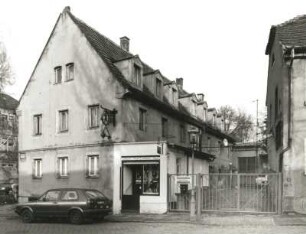 Dresden-Strehlen, Dohnaer Straße 25. Wohnhaus mit Ladenanbau (um 1800). Straßenansicht