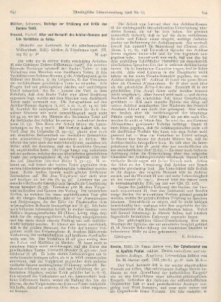 643-644 [Rezension] Müller, Johannes, Beiträge zur Erklärung und Kritik des Buches Tobit