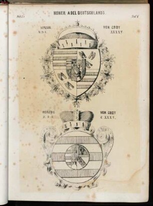 Taf. 8. Herzog von Croy M.D.C.XXXXV. - Herzog von Croy M.D.C.C.XXXV.