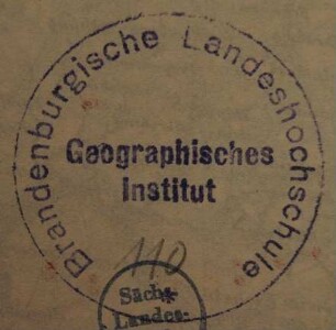 Stempel / Geographisches Institut der Brandenburgischen Landeshochschule 