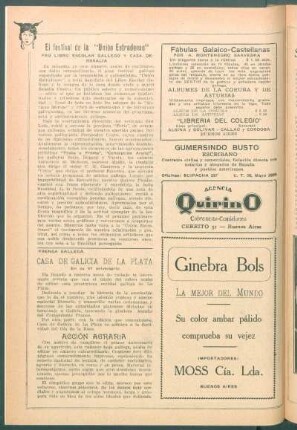 El festival de la "Unión Estradense" pro Libro Escolar Gallego y Casa de Rosalía