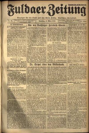 Erste Ausgabe vom Sonntag, den 08. März 1925.