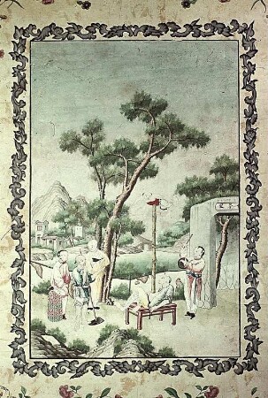 Tapetenbild mit chinesischer Alltagsszene