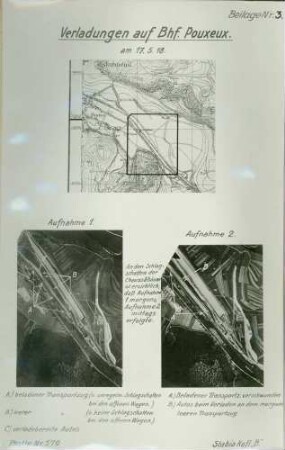 Fotos von den Verladungen auf dem Bahnhof Pouxeux (Luftbilder)