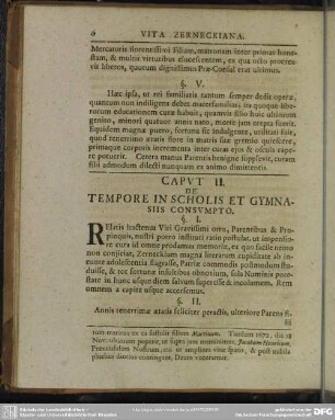 Cap. II. De Tempore In Scholis Et Gymnasiis Consumpto