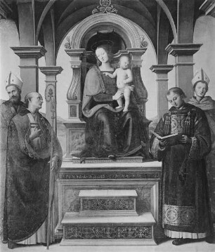 Pala dei Decemviri: Madonna in Trono col Bambino tra Quattro Santi