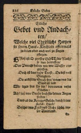 Etliche Gebet und Andachten ...