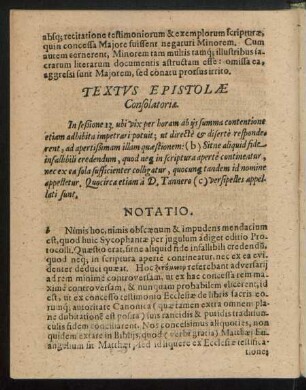 Textus Epistolae Consolatoriae.