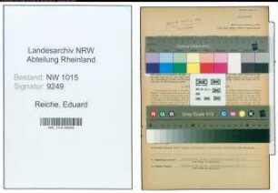 Entnazifizierung Eduard Reiche , geb. 18.10.1891 (Wachmann)
