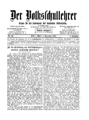 Ist die Gründung von Volksschullehrervereinen notwendig geworden?