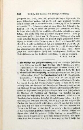 586-588 [Rezension] Dörfler, Peter, Die Anfänge der Heiligenverehrung nach den römischen Inschriften und Bildwerken