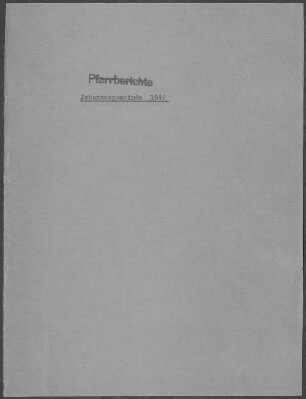 Stuttgart Johanneskirche: Pfarrbericht 1942