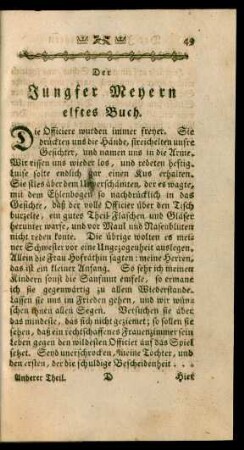 Der Jungfer Meyern elftes Buch.