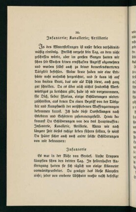 72-99, 10. Infanterie; Kavallerie; Artillerie
