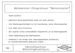 Nährstoffspezifische Mineraldüngerausbringung