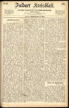 Ausgabe vom Mittwoch, den 15. Mai 1878.