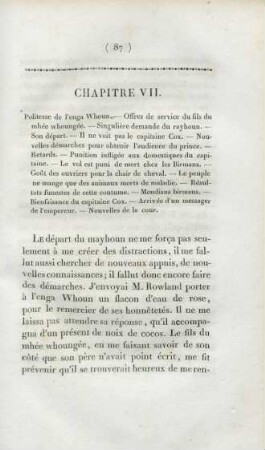 Chapitre VII. Politesse de l'enga Whoun ...