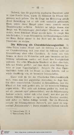 Die Rührung als Charakterisierungsmittel