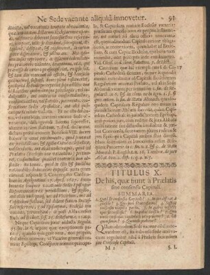 Titulus X. De his, quae fiunt à Praelatis fine consensu Capituli