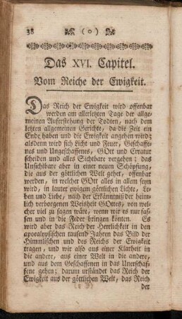 Das XVI. Capitel - Das XX. Capitel