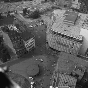 Einmündung der Hainstraße in den Brühl in Leipzig : Blickrichtung Norden