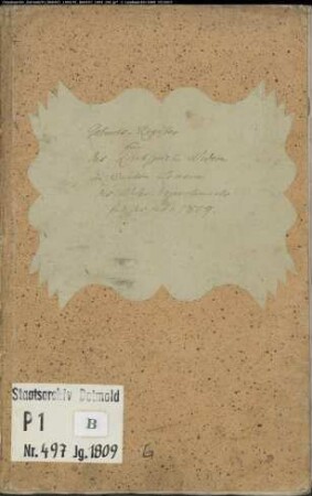 Zivilstandsregister der evangelischen Gemeinde Wehdem, Kreis Lübbecke (GAHT 1809) (Gemeinde: Evangelische Gemeinde Wehdem)