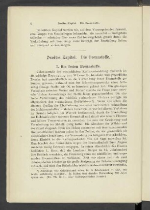 Zweites Kapitel: Die Brennstoffe