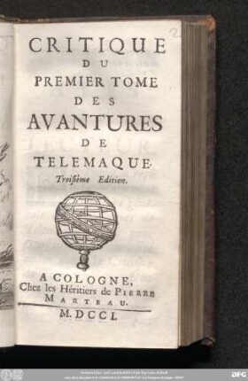 [2]: Critique du premier tome des avantures de Telemaque