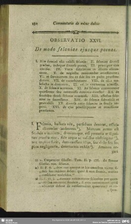 Observatio XXVI. De modo feloniae ejusque poenae
