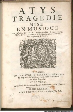 ATYS : TRAGEDIE MISE EN MUSIQUE