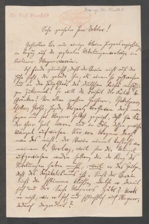 Brief an Richard Sternfeld : 29.10.1887