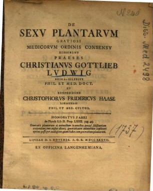 De Sexv Plantarvm