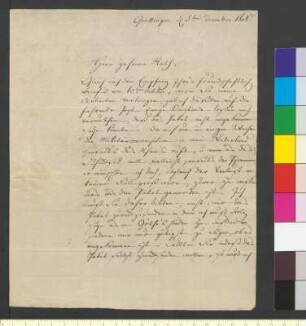 Brief von Hilgard, Theodor Erasmus an Goethe, Johann Wolfgang von