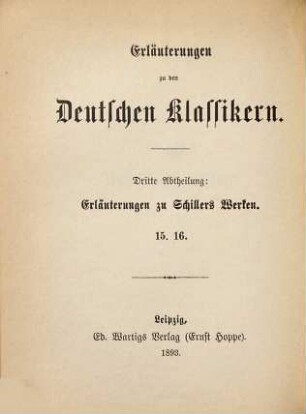 Schillers lyrische Gedichte, 4. Die lyrischen Gedichte der dritten Periode