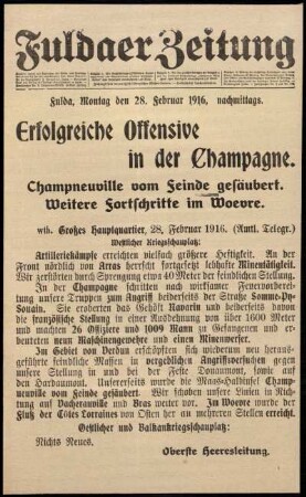 Ausgabe vom Montag, den 28. Februar 1916.