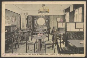 Ansichtskarte Konditorei und Café Walter Ganse, Wiener Straße 66