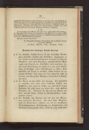 Staaten des sächsischen Schiffer-Vereins