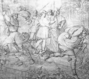 Siegfrieds Tod, Federzeichnung, Frankfurt am Main, Städelmuseum