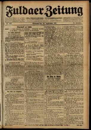 Ausgabe vom Mittwoch, den 26. September 1917.